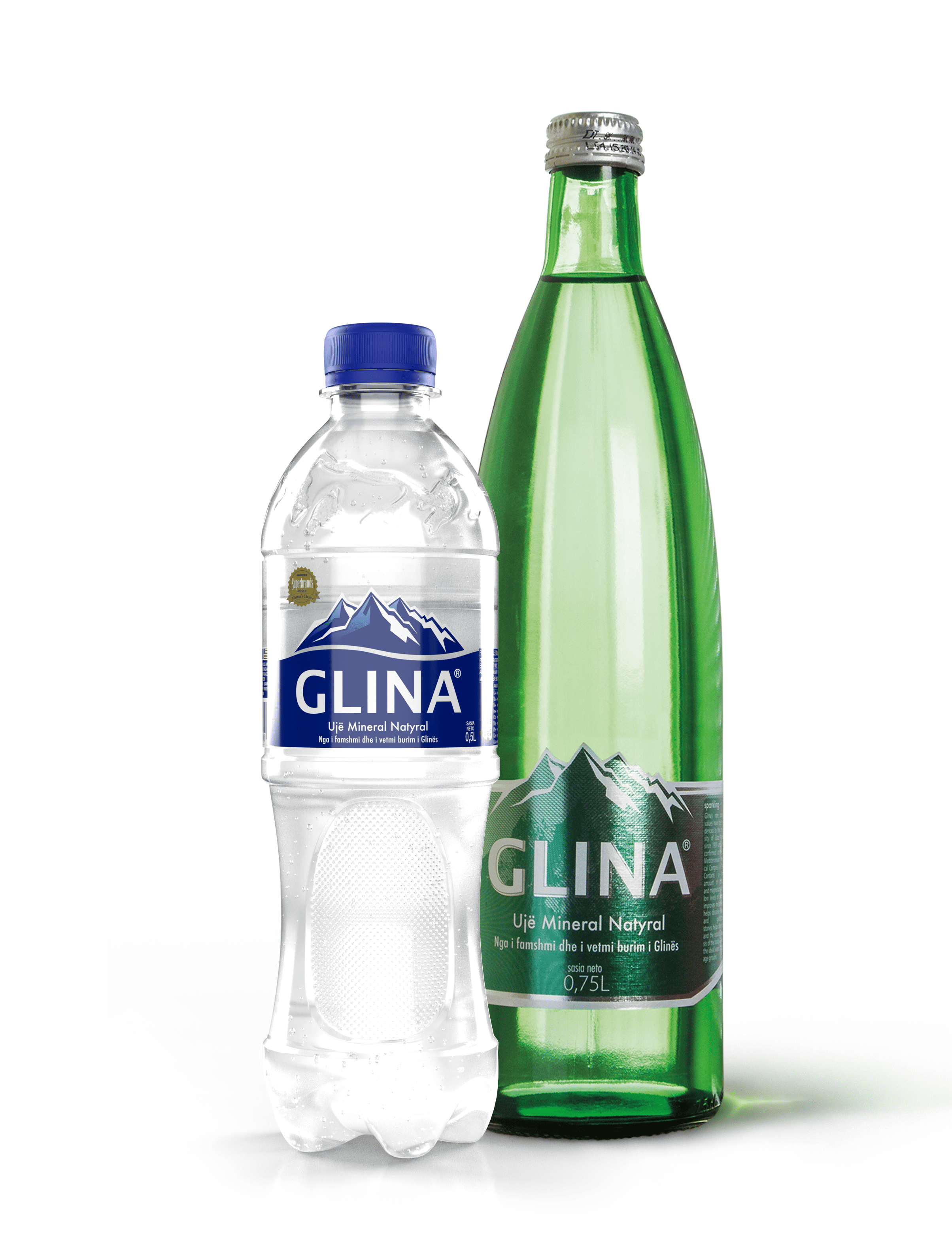 Ujë mineral natyral i gazuar Glina